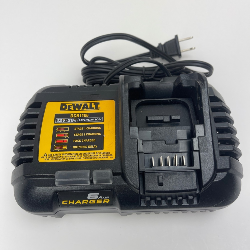 DeWalt Battery Charger DCB1106 Black 6 Amp 12V/20V Max 6AH Like New